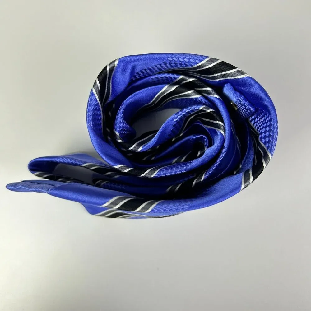 Bugatti Green Blue Black Striped Woven Classic Pointed Tie Men's One‎ Size